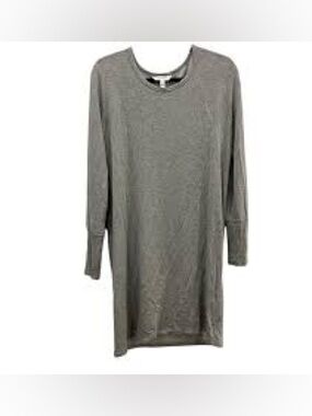 Athleta Charcoal Gray Long Sleeve Criss Cross Sweater Dress Lounge Casual